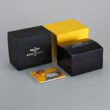 Breitling De Alta Calidad Caja De Madera Negro Set Con Manual De Instrucciones