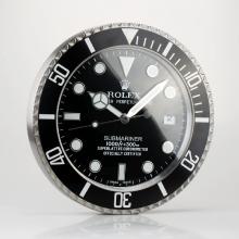 Rolex Submariner Bisel Del Reloj De Pared Negro Con Negro Dial