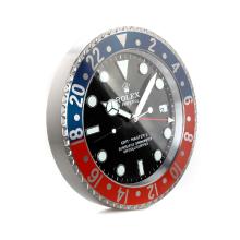 Rolex GMT-Master II Azul / Rojo Bisel Reloj De Pared Con Dial Negro