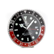 Rolex GMT-Master II Negro / Rojo Reloj De Pared Con Dial Negro Bezel