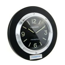 Panerai Luminor Reloj De Pared Negro Madera Caja Con Dial Negro