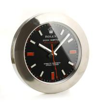 Datejuest Rolex Reloj De Pared Negro Con Marcadores Del Palillo Dial-Blanco