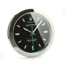 Rolex Milgauss Reloj De Pared Negro Con Marcadores Del Palillo Dial-Blanco