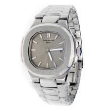 Patek Philippe Nautilus Automatic with Gray Dial S/S-18K Plated Gold Movement