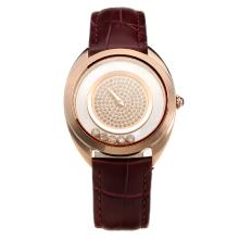 Chopard Happy Sport Rose Gold Case with MOP Dial-Leather Strap