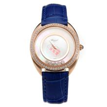 Chopard Happy Sport Rose Gold Case Diamond Bezel with MOP Dial-Leather Strap-1