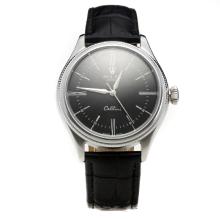 Rolex Cellini Automatic with Black Dial-Leather Strap-3