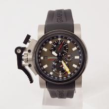 Graham Chronofighter Working Chronograph with White Dial-Rubber Strap