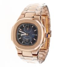 Patek Philippe Nautilus Automatic Full Rose Gold with Blue Dial-1