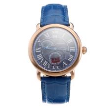 Cartier Rotonde De Cartier Watch With Rose Gold Case And Blue Dial