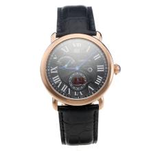 Cartier Rotonde De Cartier Watch With Rose Gold Case And Black Dial