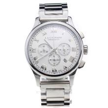 Chopard LUC Working Chronograph Roman Markings with White Dial S/S