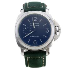 Panerai Luminor Marina Automatic White Markings with Black Dial-Green Leather Strap
