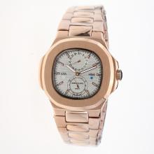 Patek Philippe Nautilus Automatic Full Rose Gold with Silver Dial