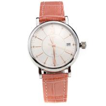 IWC Portofino White Dial with Pink Leather Strap-Lady Size