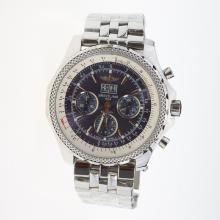 Breitling Bentley 6.75 Big Date Chronograph Asia Valjoux 7750 Movement with Blue Dial S/S