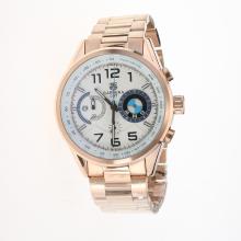 Tag Heuer Carrera BMW Power Working Chronograph Full Rose Gold with White Dial