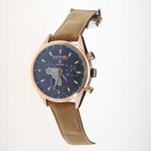 Tag Heuer Carrera RedBull Racing Edition Working Chronograph Rose Gold Case with Black Dial-Leather Strap