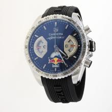 Tag Heuer Carrera RedBull Racing Edition Working Chronograph with Black Dial-Rubber Strap-1