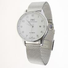IWC Portuguese Automatic Silver Markers with White Dial S/S