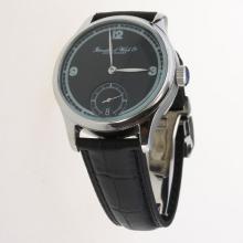 IWC Portuguese Manual Winding with Black Dial-Leather Strap-4