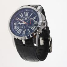 Roger Dubuis Excalibur Automatic with Black Dial-Leather Strap