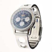 Breitling Navitimer Chronograph Asia Valjoux 7750 Movement Stick Markers with Black Dial S/S-2