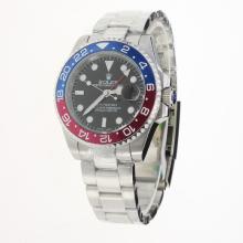 Rolex GMT Master II 2813 Movement Blue/Red Ceramic Bezel with Black Dial S/S