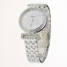 Chopard Imperiale Diamond Bezel with White Dial S/S-Lady Size
