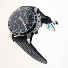 Chopard Miglia Working Chronograph with Black Dial-Rubber Strap