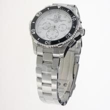 Tag Heuer Aquaracer Big Date Working Chronograph with White Dial S/S