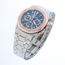 Audemars Piguet Royal Oak Working Chronograph Two Tone Stick Markers with Blue Dial-2