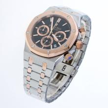 Audemars Piguet Royal Oak Working Chronograph Two Tone Stick Markers with Black Dial-3