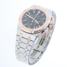 Audemars Piguet Royal Oak Working Chronograph Two Tone Stick Markers with Black Dial-2