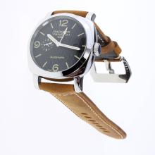 Panerai Radiomir Working GMT Automatic with Black Lines Dial-Leather Strap