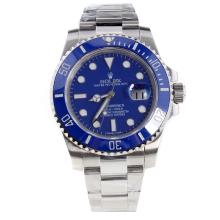 Rolex Submariner Swiss Cal 3135 Movement Ceramic Bezel with Blue Dial S/S