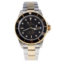 Rolex Submariner Swiss Cal 3135 Movement Two Tone with Black Dial