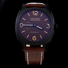 Panerai Radiomir Automatic PVD Case with Brown Dial-Leather Strap