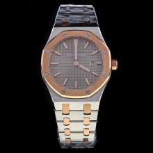 Audemars Piguet Royal Oak Two Tone Stick Markers with Gray Dial-Lady Size
