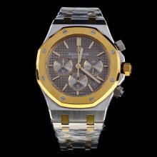 Audemars Piguet Royal Oak Working Chronograph Two Tone Stick Markers with Gray Dial