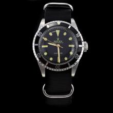 Rolex Submariner Swiss ETA 2836 Movement Black Dial with Nylon Strap-Vintage Edition-4