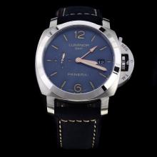 Panerai Luminor Working GMT Automatic with Blue Dial-Leather Strap-1