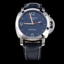 Panerai Luminor Working GMT Automatic with Blue Dial-Leather Strap