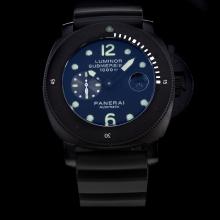 Panerai Luminor Submersible Automatic PVD Case with Black Dial-Rubber Strap