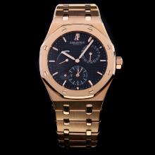 Audemars Piguet Jules Audemars Working Power Reserve Automatic Full Rose Gold with Black Dial-18 Plated Gold Movement