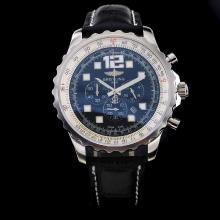 Breitling Chronospace Working Chronograph with Black Dial-Leather Strap