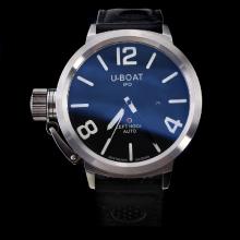 U-Boat Italo Fontana Automatic White Markers with Black Dial-Leather Strap