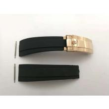 Rolex strap black tape gold buckle