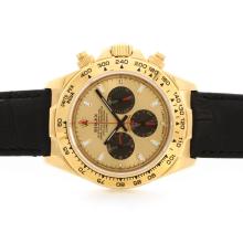 Rolex Daytona De Trabajo Chronograph18K Caso En Oro Amarillo De Oro Dial